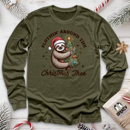 Christmas Tree Unisex Long Sleeve Tee Gift For Animal Lover
