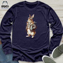 Aviator Rabbit Unisex Long Sleeve Tee Gift For Animal Lover