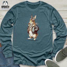 Aviator Rabbit Unisex Long Sleeve Tee Gift For Animal Lover