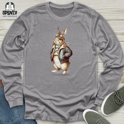 Aviator Rabbit Unisex Long Sleeve Tee Gift For Animal Lover