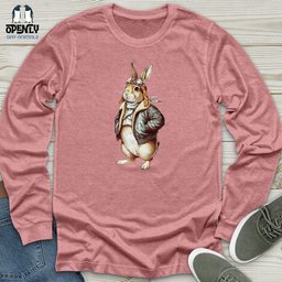 Aviator Rabbit Unisex Long Sleeve Tee Gift For Animal Lover
