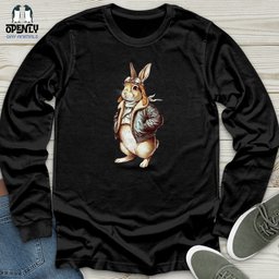 Aviator Rabbit Unisex Long Sleeve Tee Gift For Animal Lover