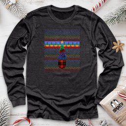 Colorful Christmas Tree Unisex Long Sleeve Tee Gift For Animal Lover