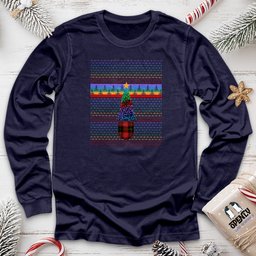 Colorful Christmas Tree Unisex Long Sleeve Tee Gift For Animal Lover