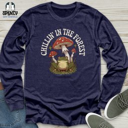 Chillin In The Forest Unisex Long Sleeve Tee Gift For Animal Lover