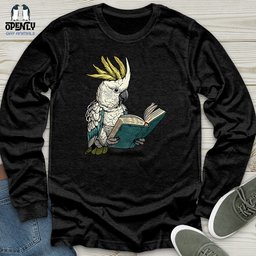 Cockatoo Bookworm Worm Unisex Long Sleeve Tee Gift For Animal Lover