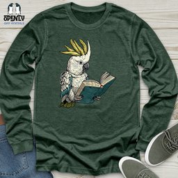 Cockatoo Bookworm Worm Unisex Long Sleeve Tee Gift For Animal Lover