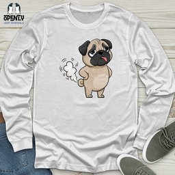 Farting Dog Unisex Long Sleeve Tee Gift For Dog Lover