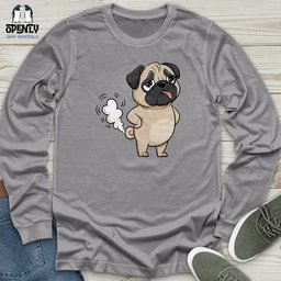 Farting Dog Unisex Long Sleeve Tee Gift For Dog Lover