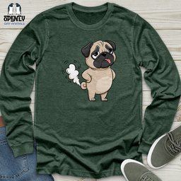 Farting Dog Unisex Long Sleeve Tee Gift For Dog Lover