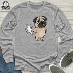 Farting Dog Unisex Long Sleeve Tee Gift For Dog Lover
