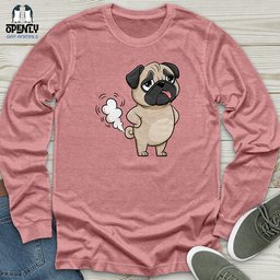 Farting Dog Unisex Long Sleeve Tee Gift For Dog Lover