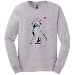 Portuguese Water Dog Sketch Dog Long Sleeve Tee Gift For Dog Lover