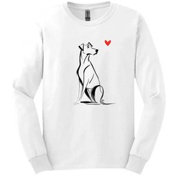Rhodesian Ridgeback Sketch Dog Long Sleeve Tee Gift For Dog Lover