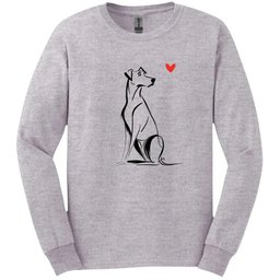 Rhodesian Ridgeback Sketch Dog Long Sleeve Tee Gift For Dog Lover