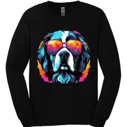 Saint Bernard Top Dog Long Sleeve Shirt Gift For Dog Lover