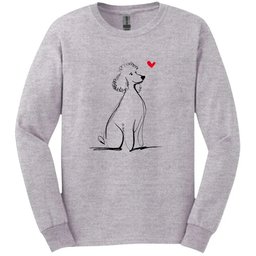 Poodle Sketch Dog Long Sleeve Tee Gift For Dog Lover