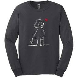 Poodle Sketch Dog Long Sleeve Tee Gift For Dog Lover