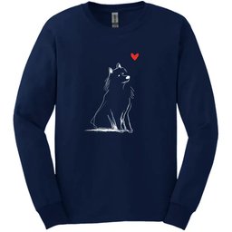 Samoyed Sketch Dog Long Sleeve Tee Gift For Dog Lover