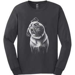 Pug Tilted Dog Long Sleeve Shirt Gift For Dog Lover