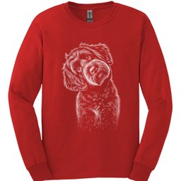 Portuguese Water Dog Tilted Dog Long Sleeve Shirt Gift For Dog Lover
