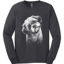 Shih Tzu Tilted Dog Long Sleeve Shirt Gift For Dog Lover