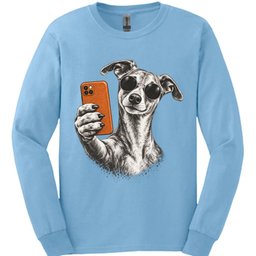 Whippet Selfie Dog Long Sleeve Shirt Gift For Dog Lover