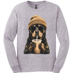 Rottweiler Hipster Dog Long Sleeve Shirt Gift For Dog Lover