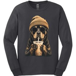 Rottweiler Hipster Dog Long Sleeve Shirt Gift For Dog Lover