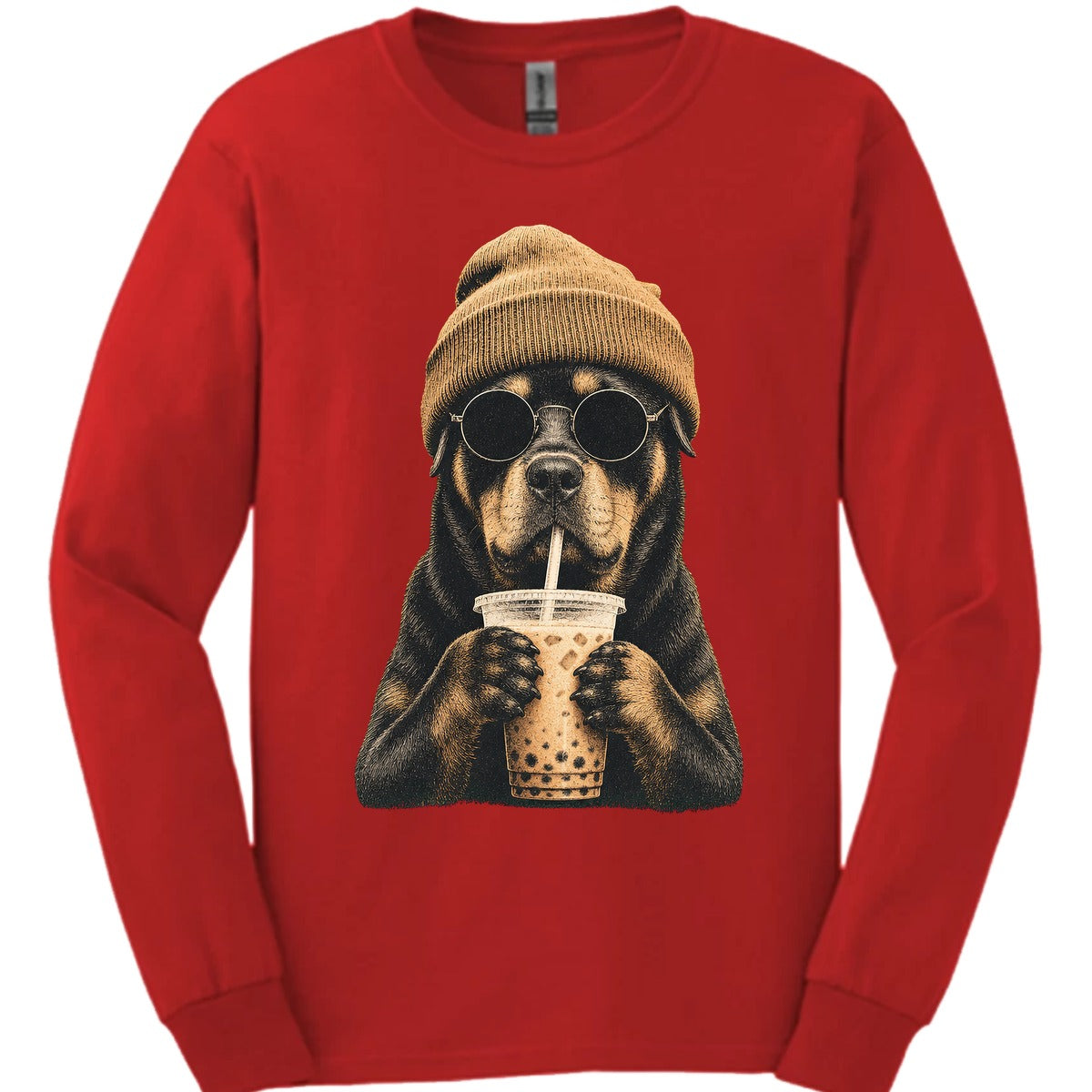 Rottweiler Hipster Dog Long Sleeve Shirt Gift For Dog Lover