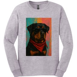 Rottweiler Punk Dog Long Sleeve Shirt Gift For Dog Lover