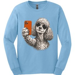 Poodle Selfie Dog Long Sleeve Shirt Gift For Dog Lover