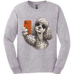 Poodle Selfie Dog Long Sleeve Shirt Gift For Dog Lover