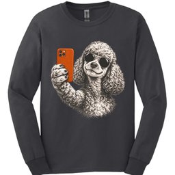 Poodle Selfie Dog Long Sleeve Shirt Gift For Dog Lover