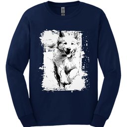Samoyed Running Dog Long Sleeve Shirt Gift For Dog Lover