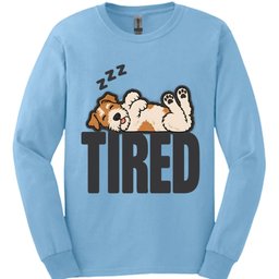 Wire Haired Fox Terrier Tired Dog Long Sleeve Shirt Gift For Dog Lover