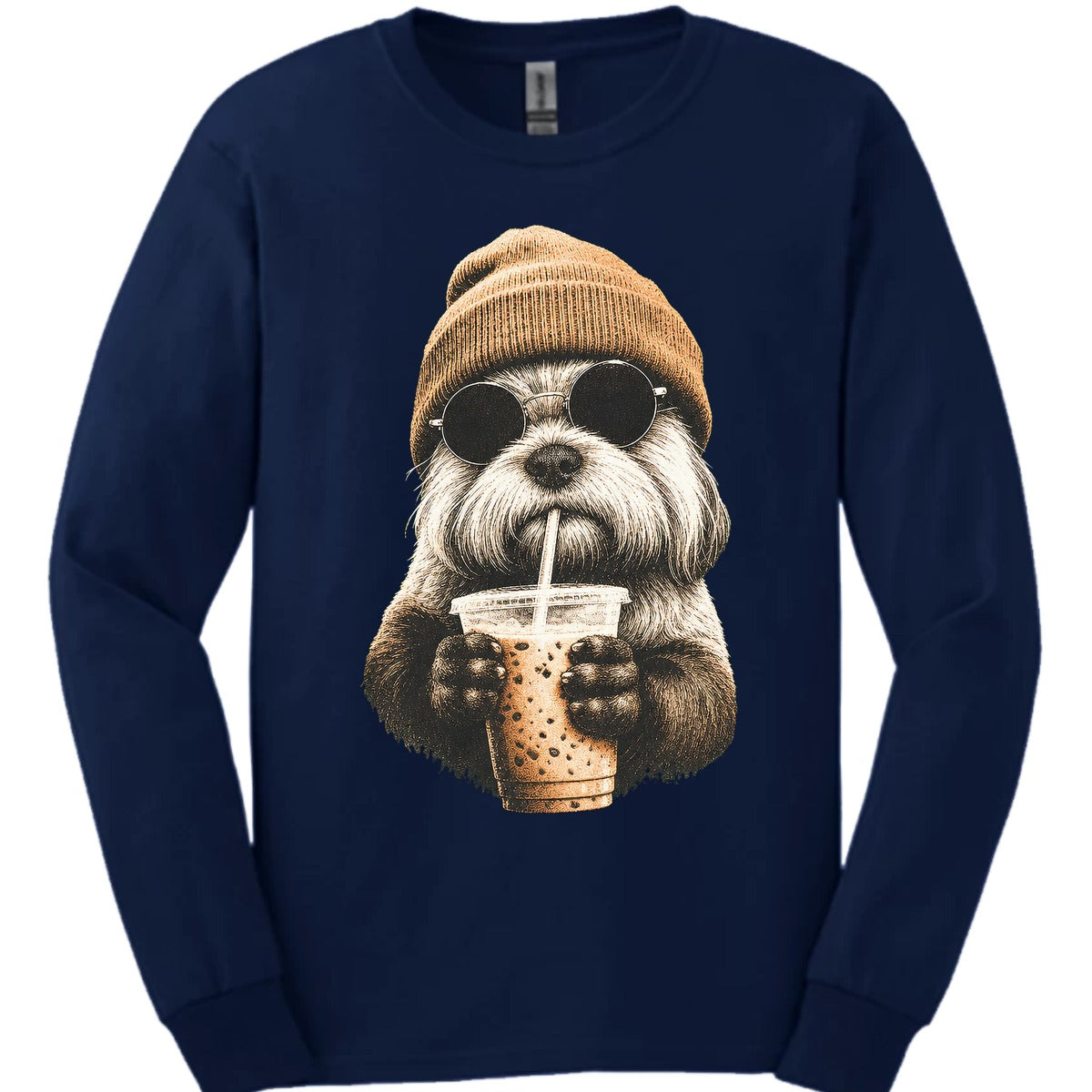 Shih Tzu Hipster Dog Long Sleeve Shirt Gift For Dog Lover