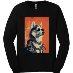 Siberian Husky Punk Dog Long Sleeve Shirt Gift For Dog Lover