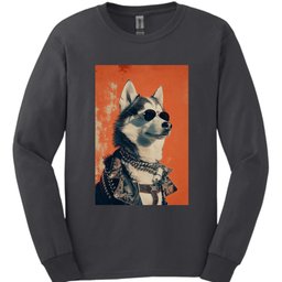 Siberian Husky Punk Dog Long Sleeve Shirt Gift For Dog Lover