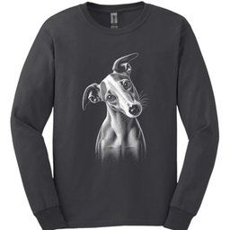 Whippet Tilted Dog Long Sleeve Shirt Gift For Dog Lover