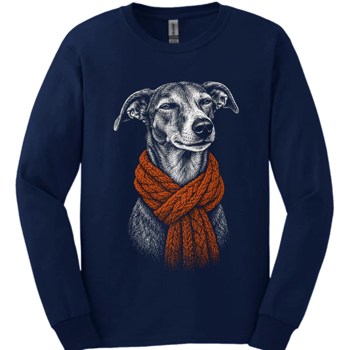 Whippet Winter Dog Long Sleeve Shirt Gift For Dog Lover