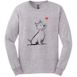 West Highland White Terrier Sketch Dog Long Sleeve Tee Gift For Dog Lover