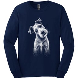 Wire Haired Fox Terrier Tilted Dog Long Sleeve Shirt Gift For Dog Lover