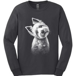 West Highland White Terrier Tilted Dog Long Sleeve Shirt Gift For Dog Lover