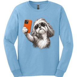 Shih Tzu Selfie Dog Long Sleeve Shirt Gift For Dog Lover