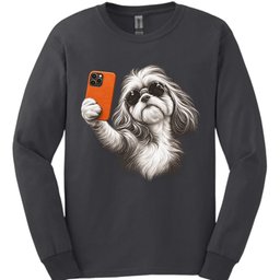 Shih Tzu Selfie Dog Long Sleeve Shirt Gift For Dog Lover