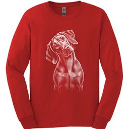 Vizsla Tilted Dog Long Sleeve Shirt Gift For Dog Lover