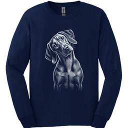 Vizsla Tilted Dog Long Sleeve Shirt Gift For Dog Lover