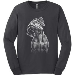 Vizsla Tilted Dog Long Sleeve Shirt Gift For Dog Lover