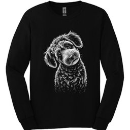 Sheepadoodle Tilted Dog Long Sleeve Shirt Gift For Dog Lover